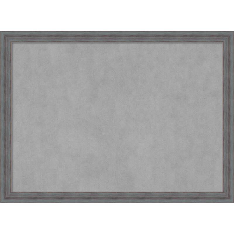 Amanti Art Dixie Blue Grey Rustic Framed Magnetic Board - Board Size 28x20