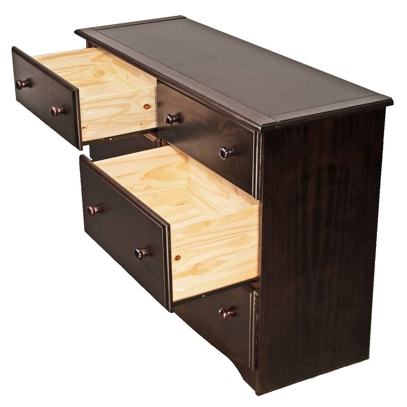 Palace Imports 100% Solid Wood 6-Drawer Dresser with Optional Mirror