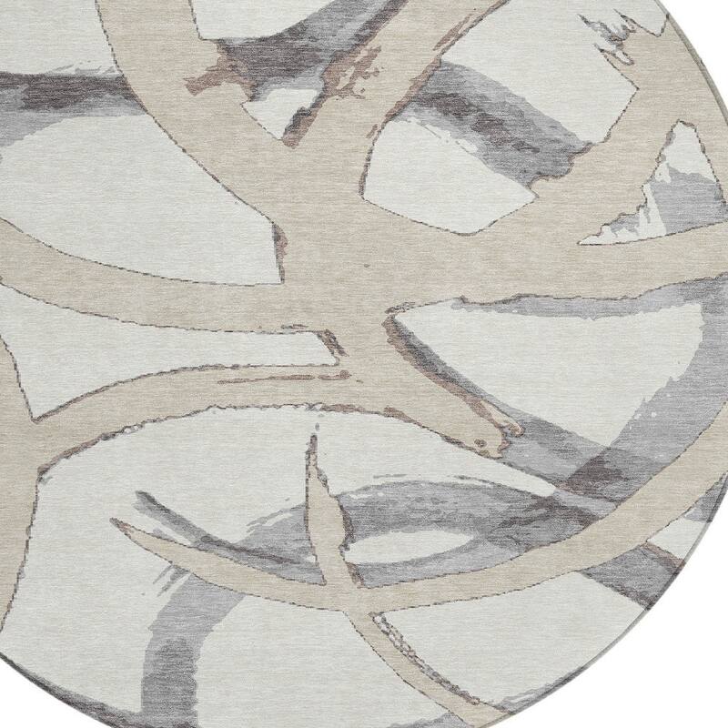 HomeRoots Abstract Transitional Rectangle Outdoor Rug