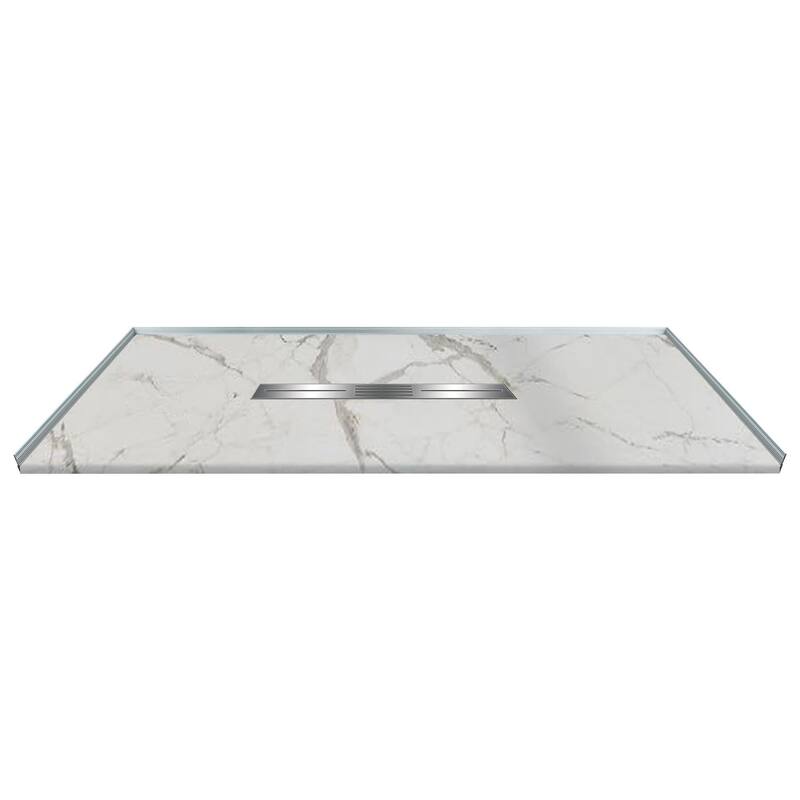 Transolid FZSP6042C 59-1/8" x 41-1/2" Rectangular Shower Base with - Calcite