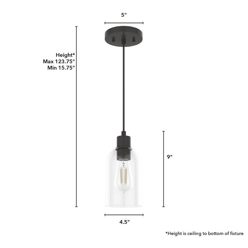 Hunter Lochemeade 1-Light Mini Pendant - Kitchen Island, Dining Room - Modern Farmhouse, Contemporary, Industrial