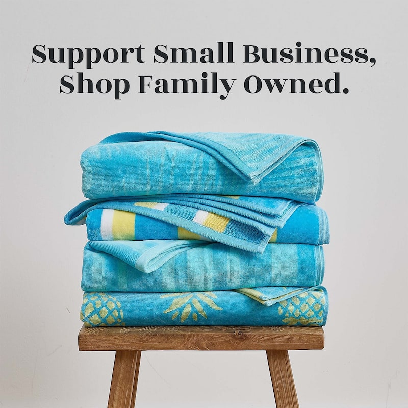 Linery & Co. 100% Cotton Jacquard 2 Pack Summer Beach Towels