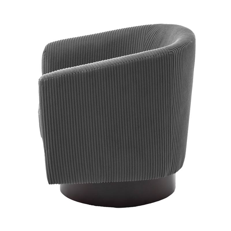 Modern Upholstered Barrel Chair Swivel Accent Chair for Living Room