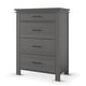 preview thumbnail 7 of 10, Denman 4 Drawer Chest Midnight Gray