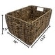 preview thumbnail 4 of 2, Medium Two-tone Walnut Storage Baskets (Set of 6)