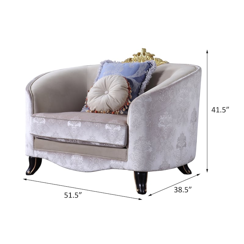 Peralta Cream Arched Backrest Accent Chair with Cabriole Leg