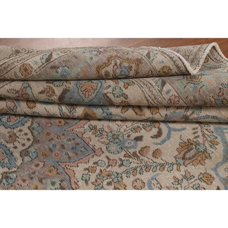 Medallion Tabriz Persian Area Rug Handmade Living Room Wool Carpet - 8'4"x 11'7"