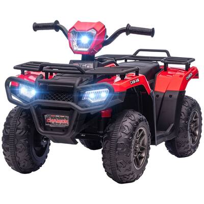12V Kids Electric ATV with Comfortable Seat and Dashboard USB AUX Music and Safe Two-Speed - 34.6" L x 17.7" W x 19.7" H