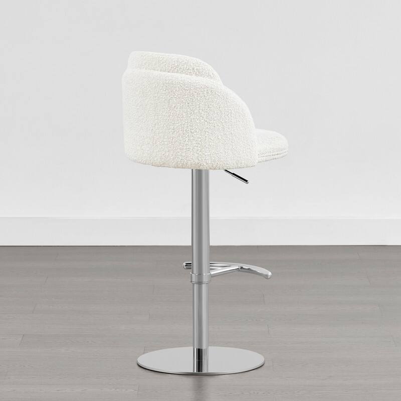 Spruce & Spring Joseph Modern Adjustable Swivel Counter Bar Stools with Back and Arched Footrest