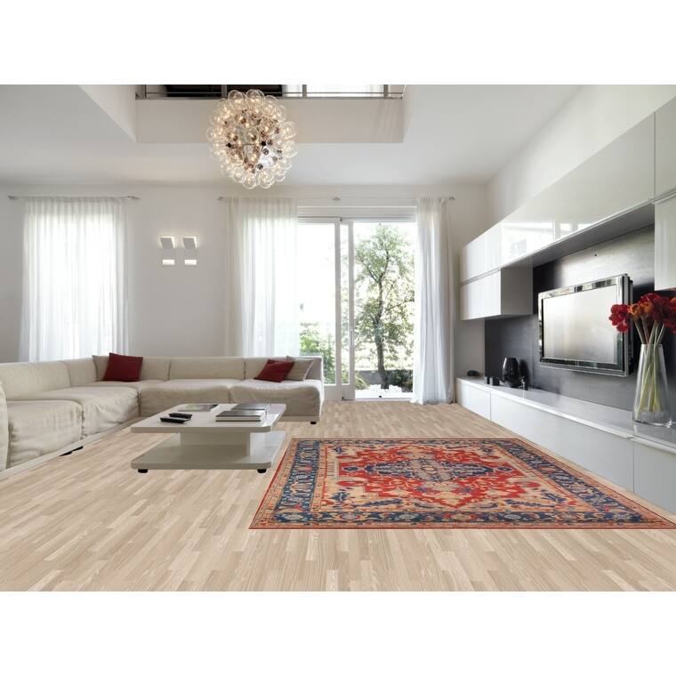 Heriz Serapi Vegetable Dye Area Rug Handmade Wool Carpet - 9'1" x 12'0"