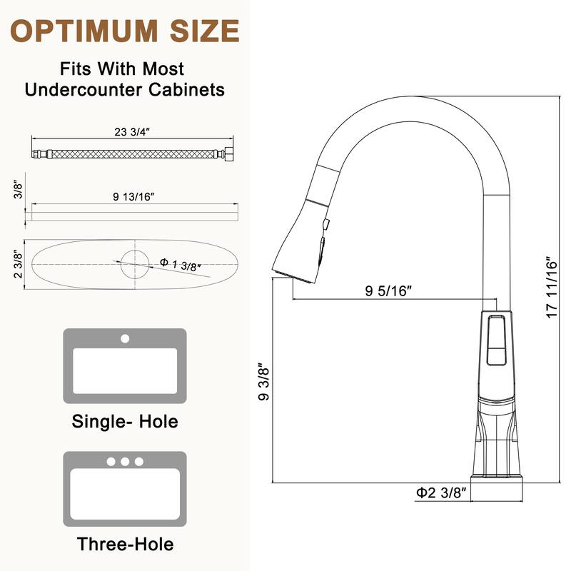 Single-Handle Kitchen Sink Faucet With Pull-Out Sprayer