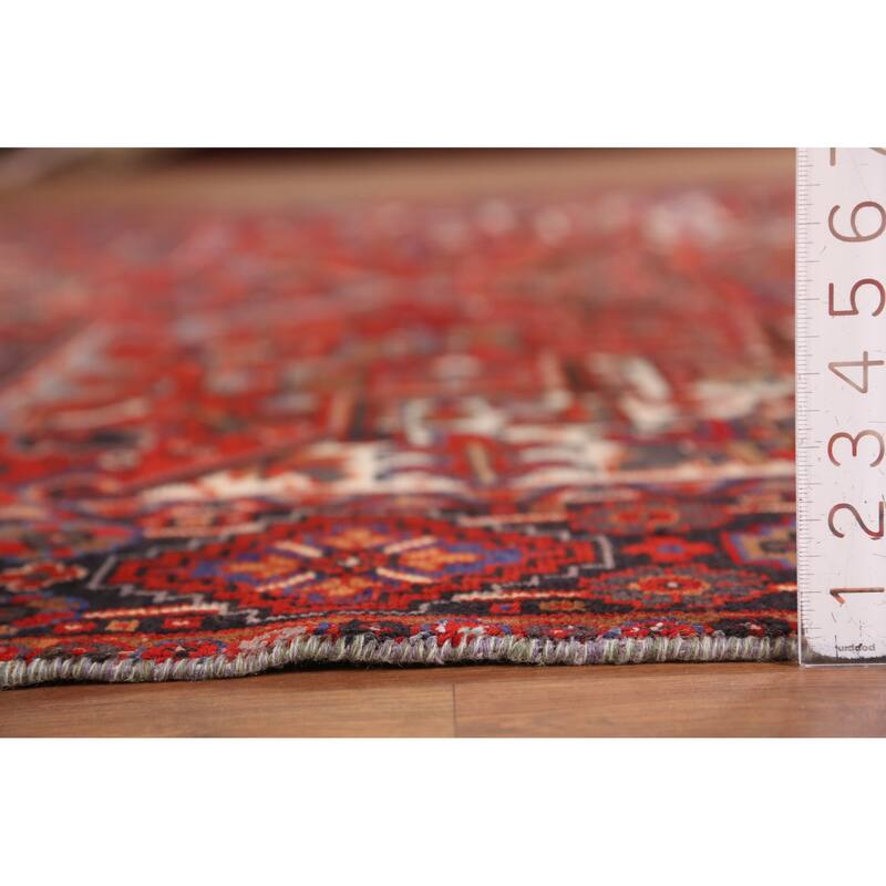 Hand Knotted Oriental 100% Wool Carpet Traditional Medallion Red Heriz Area Rug - 11' 11'' X 8' 10''