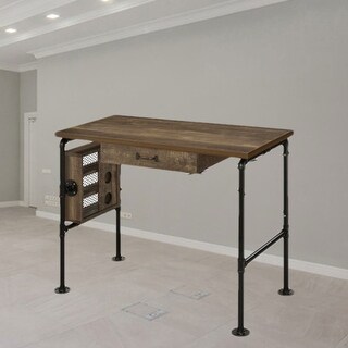 Modern Rectangular Writing Desk with Keyboard Tray, Drawer, and Open ...