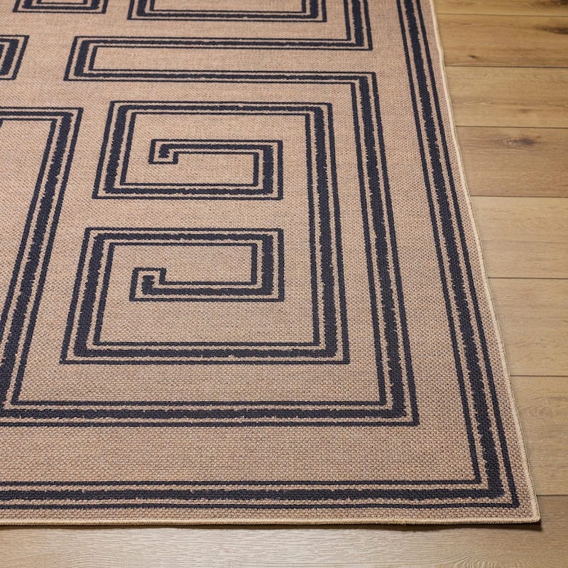 Livabliss Bohemian & Eclectic Ez Jute Graphic Washable Area Rug