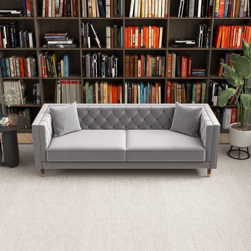 Lamont Luxury Modern Tufted Velvet Living Room Couch