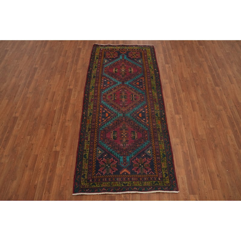 Hand Knotted Oriental 100% Wool Carpet Traditional Tribal Multi-Colored Tabriz Area Rug - 8' 2'' X 3' 7''