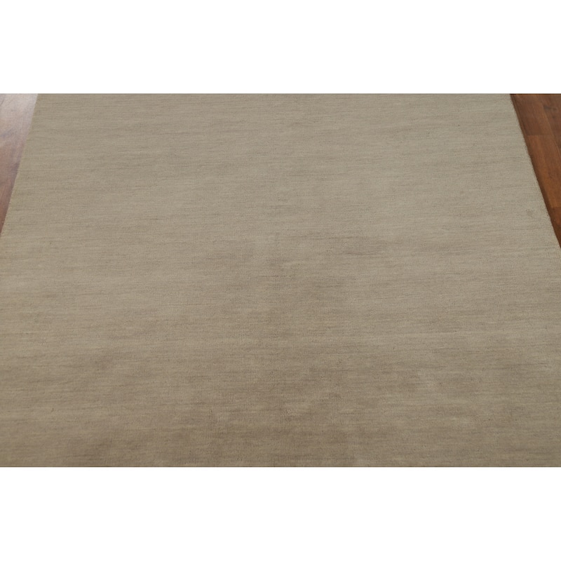Hand Knotted Oriental 100% Wool Carpet Tribal Animal Pictorial Beige & Ivories Gabbeh Area Rug - 7' 7'' X 5' 4''