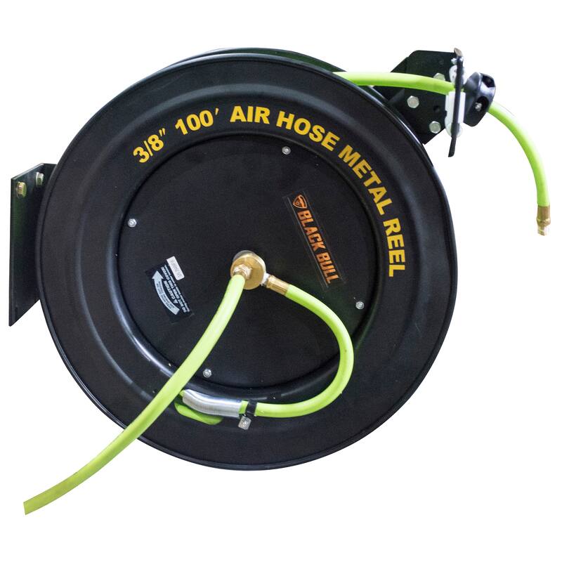 100 Foot Retractable Air Hose Reel with Auto Rewind