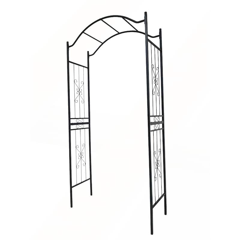 Metal Garden Arch with Black Powder Coated