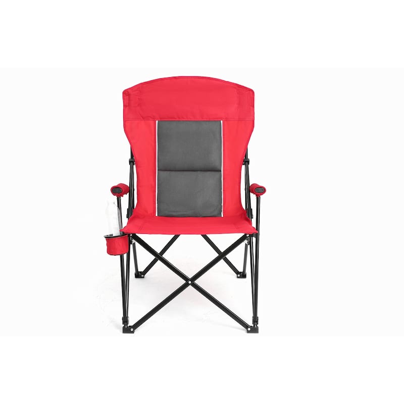 Portable Folding Lounge Chair with Cup Holder - Breathable & Durable