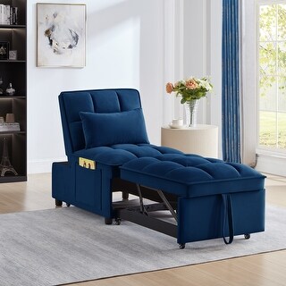 4-In-1 Multi-Function Sofa Bed With Storage Pockets And Adjustable ...