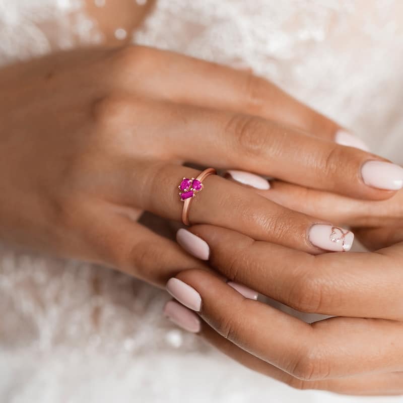 Miadora Multi-Gem Three Stone Cluster Ring Sterling Silver