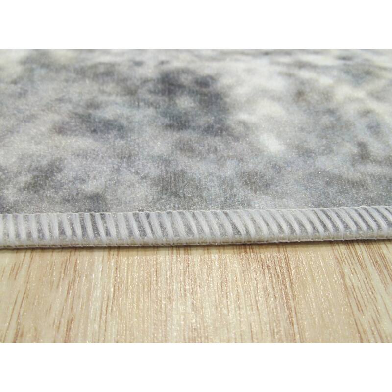 Gray Distressed Bohemian Moderno Medallion Rug by , Trendy and Stylish Area Rug for Adding a Bohemian Flair to You