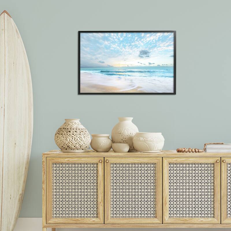 Stupell Sun Bleached Ocean Shore Framed Giclee Art Design By Danita Delimont