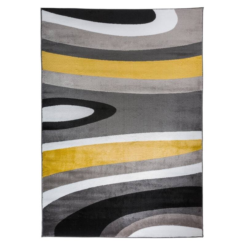 World Rug Gallery Abstract Contemporary Modern Area Rug