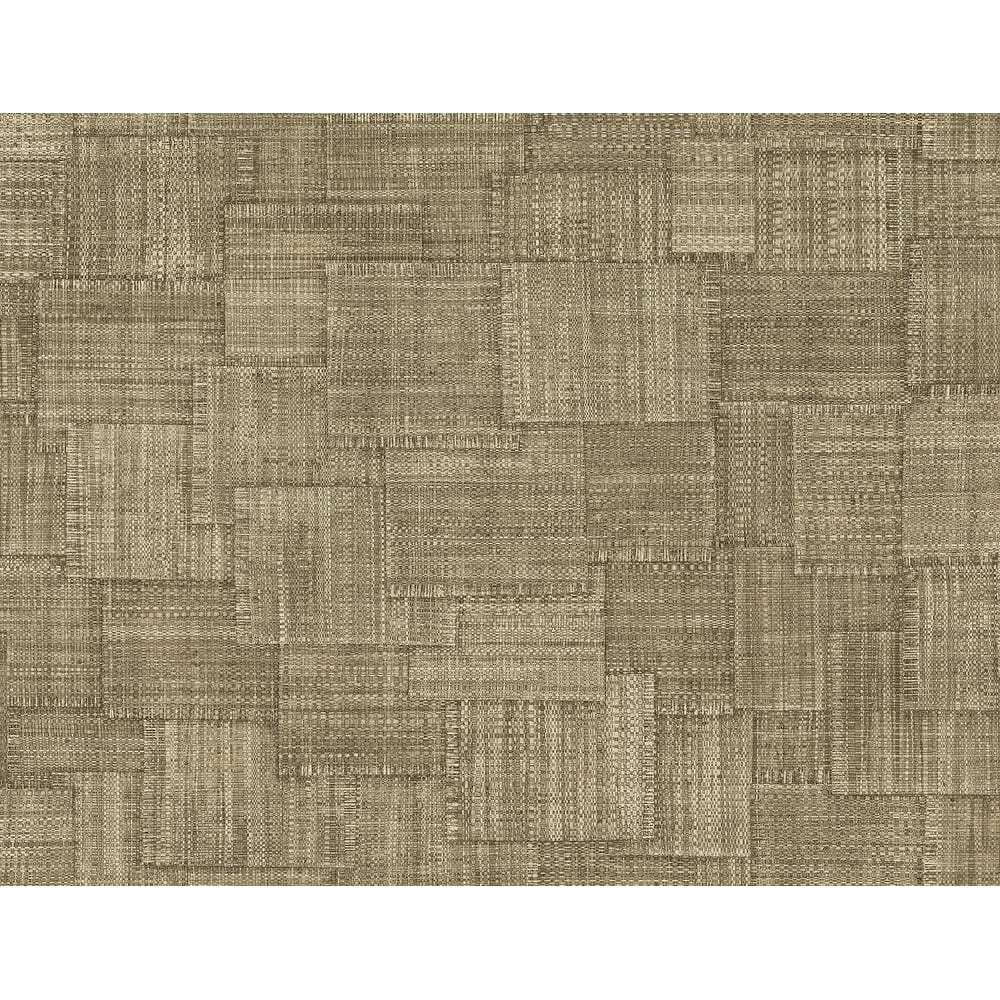 Seabrook Designs Woven Blocks Embossed Vinyl Unpasted Wallpaper