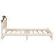preview thumbnail 12 of 10, Beige Twin Size Wood Platform Bed with House-shaped Headboard and Built-in LED for Bedroom