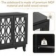 preview thumbnail 8 of 17, Classic Distressed Finish Accent Sideboard Buffet Cabinet with Hollow-mirrored Doors and Drop-shaped Silver Metal Handles