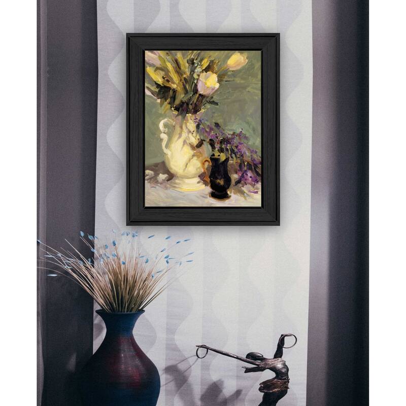 TrendyDecor4U "Tulips & Lavender" Framed Print Wall Art