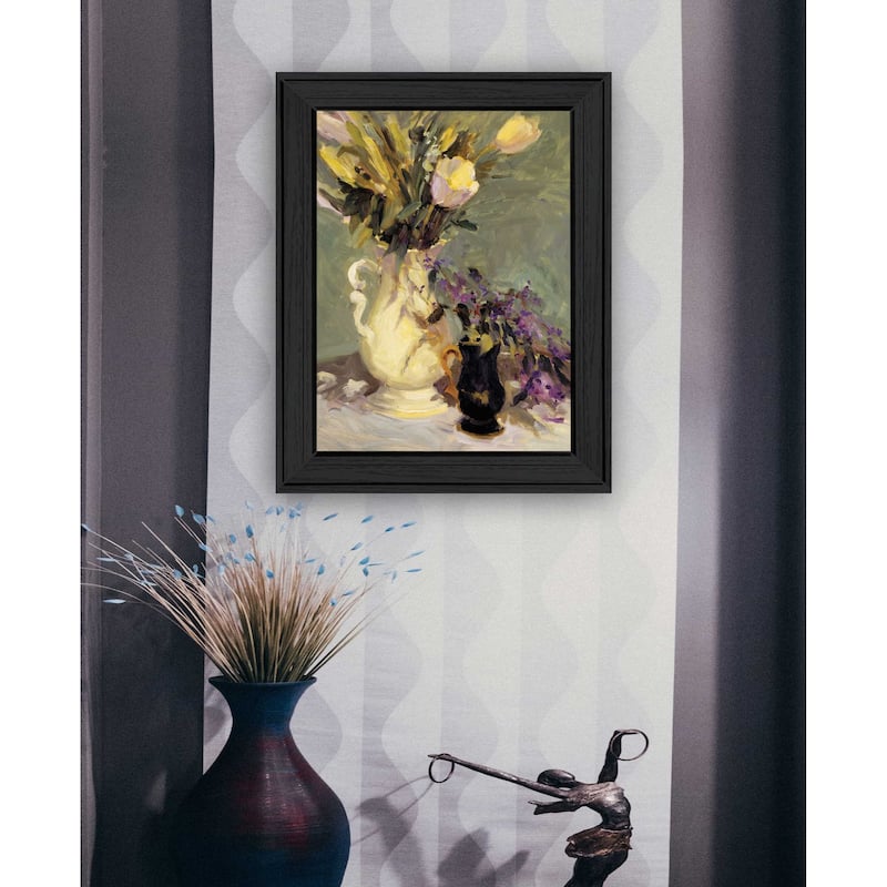 TrendyDecor4U "Tulips & Lavender" Framed Print Wall Art