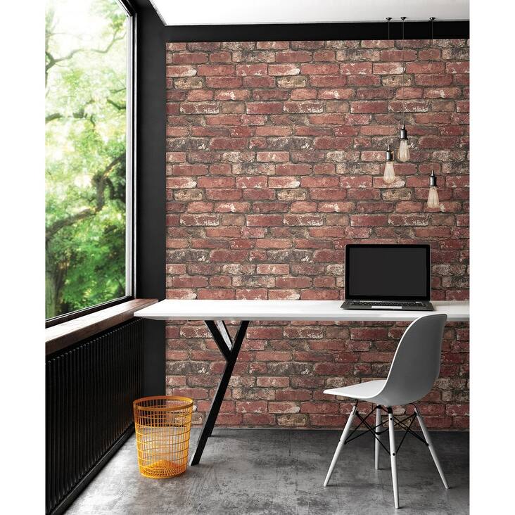 Brewster Loft Red Brick Wallpaper - 20.5 x 396 x 0.025
