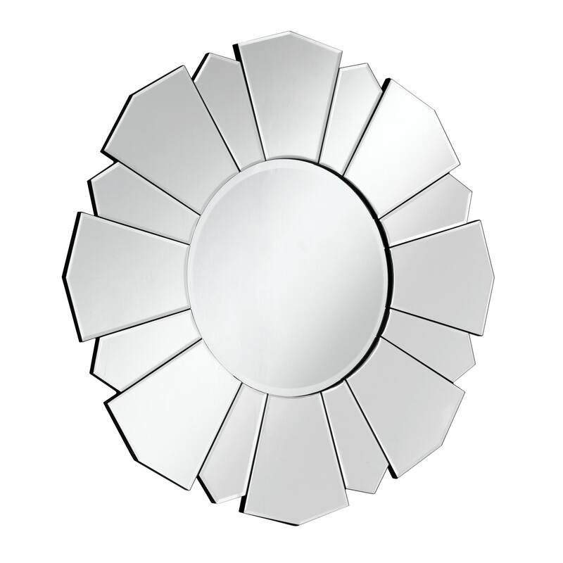 HomeRoots 33" Clear Abstract Unframed Accent Mirror - 32.7' X '32.7' X '0.7