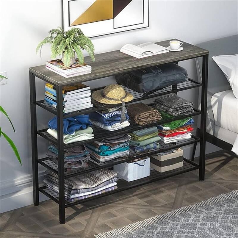 Industrial Shoe Storage Organizer - 36.7"D x 11.8"W x 39.4"H