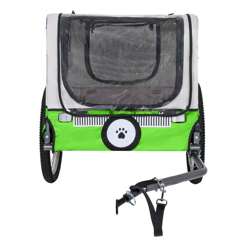 Large Folding Bike Trailer for Dogs, Heavy-Duty Steel Frame, Spacious Design, All-Terrain Cycling, Jogging & Camping Adventure