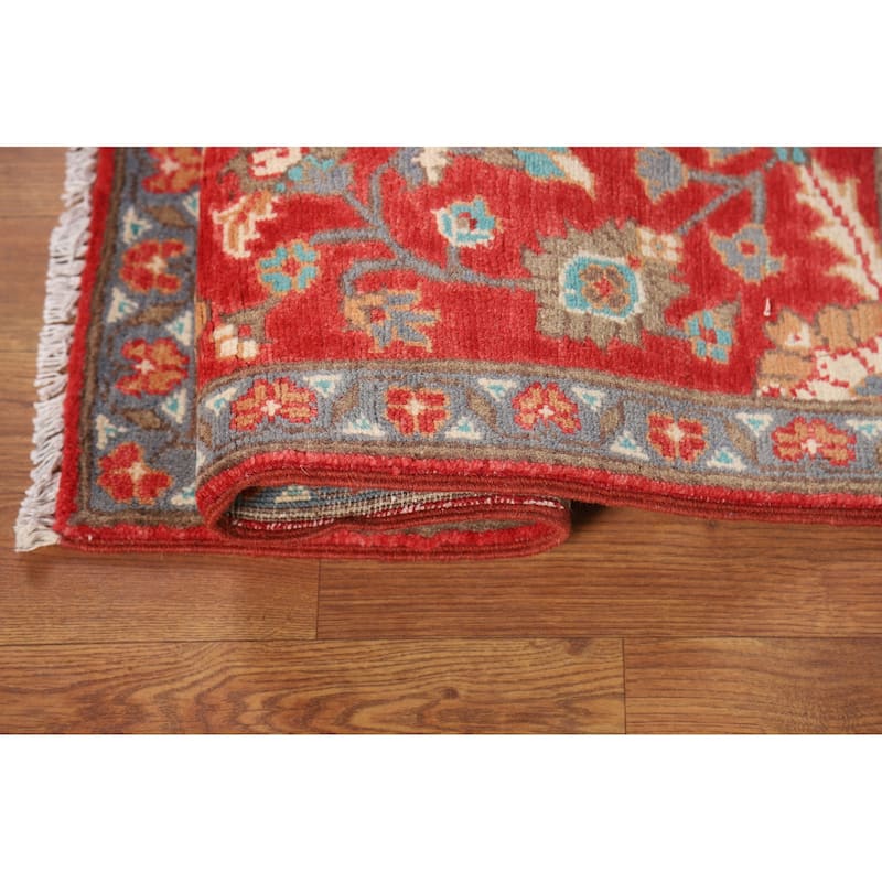 Red Floral Kazak Oriental Foyer Rug Hand-Knotted Wool Carpet - 2'0" x 3'0"
