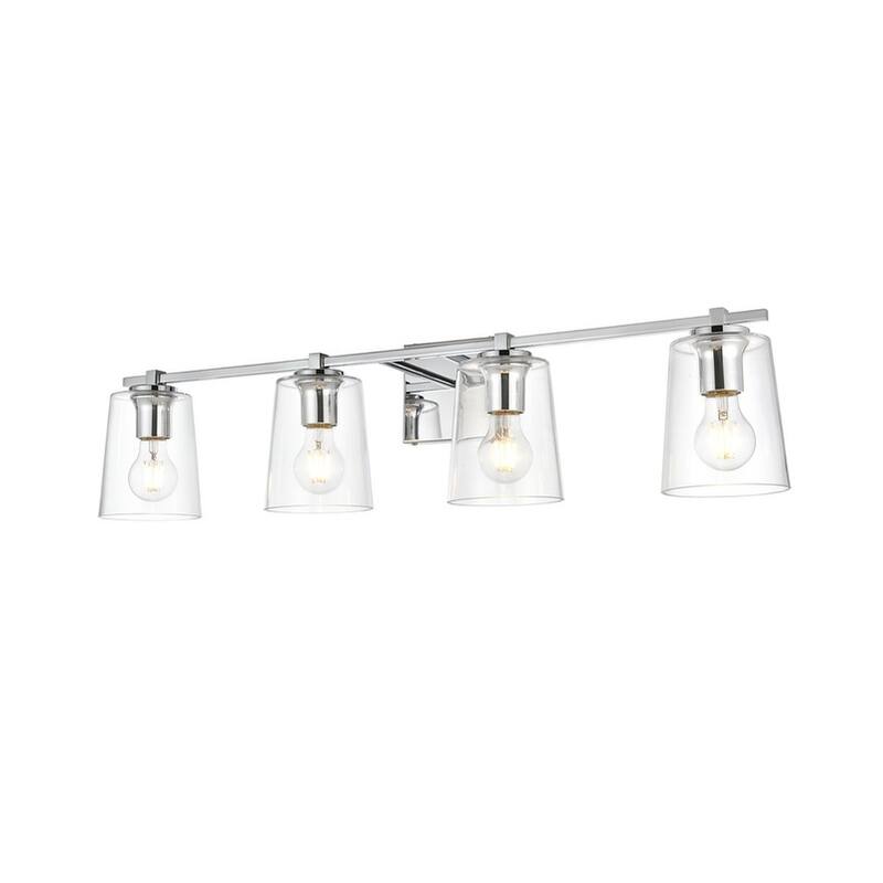 Kelly 1 Light Black and Clear Bath Sconce