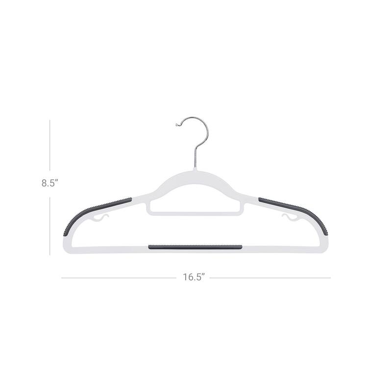 Multi-Purpose Clothes Hangers with Anti-Slip Rubber Grips Space-Saving Frame and Hook Rotation