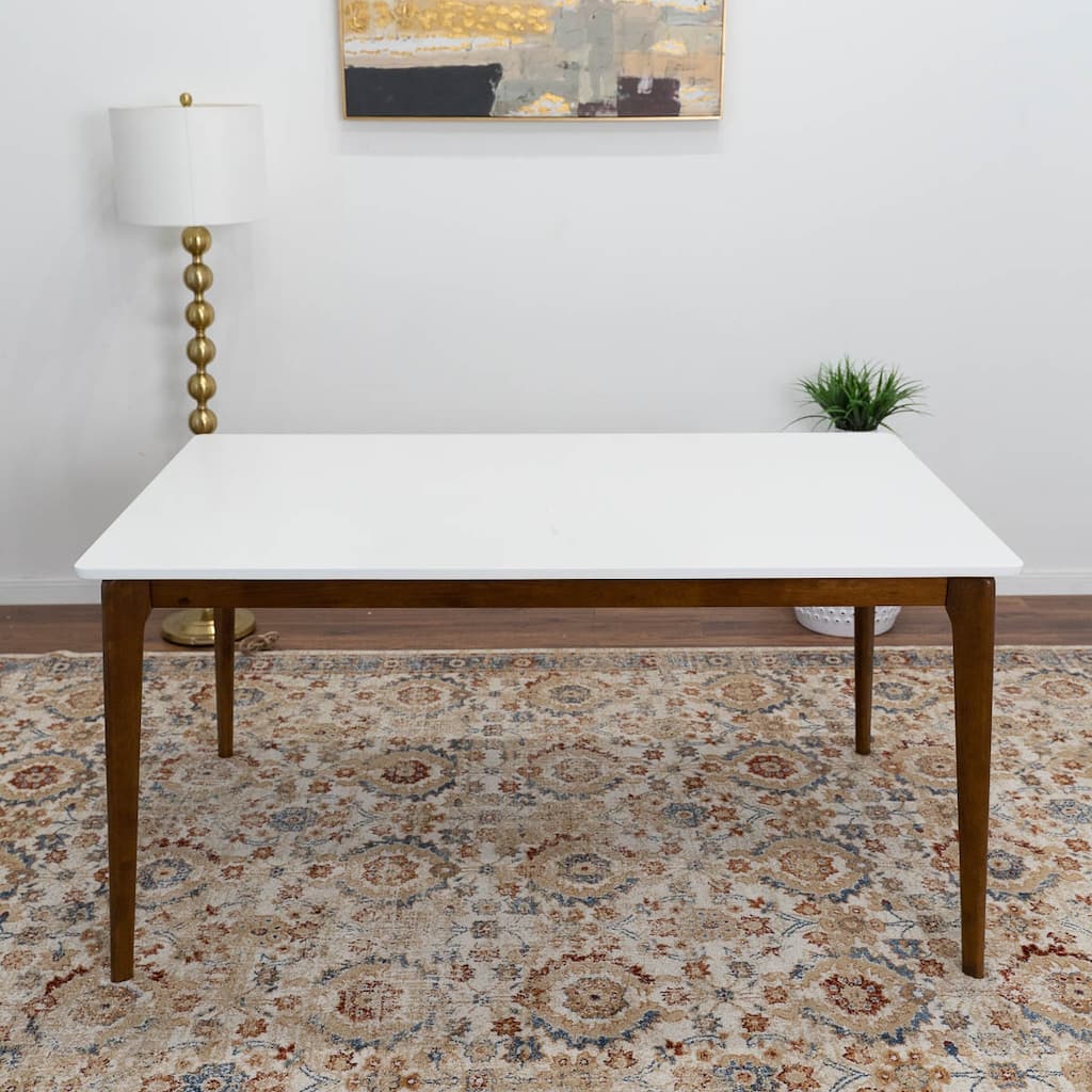 Savana Mid-Century Modern Solid Wood 59-inch Rectangular Dining Table