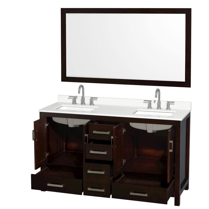 Wyndham Collection WCS141460D-QTZ-US3M58 Sheffield 60" Free Standing