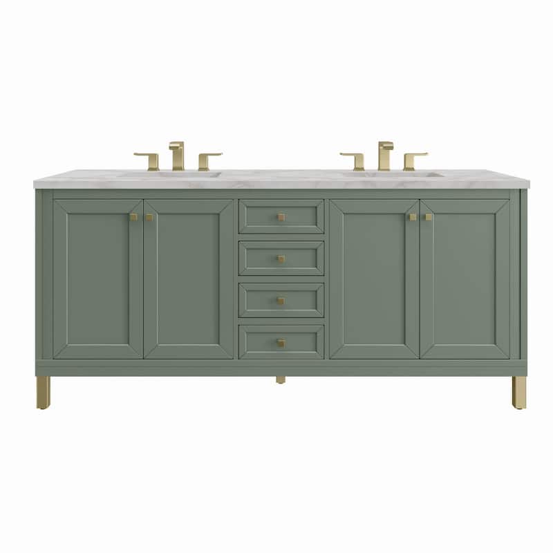 James Martin Vanities 305-V72-3VSL Chicago 72" Double Basin Wood