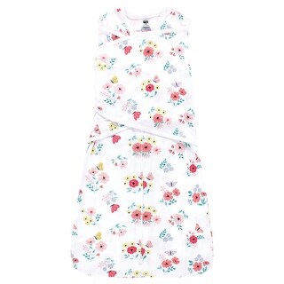Hudson Baby Infant Girl Convertible Swaddle Sleep Sack, Butterfly Floral