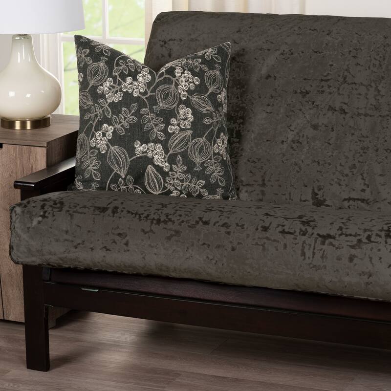 High Society Crushed-Velvet Full Size Futon Cover - N/A