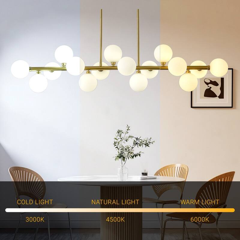 Mid Century Modern Chandelier Sputnik Liner Pendant Light Fixture