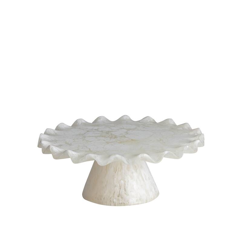 White Resin Cake Stand Medium