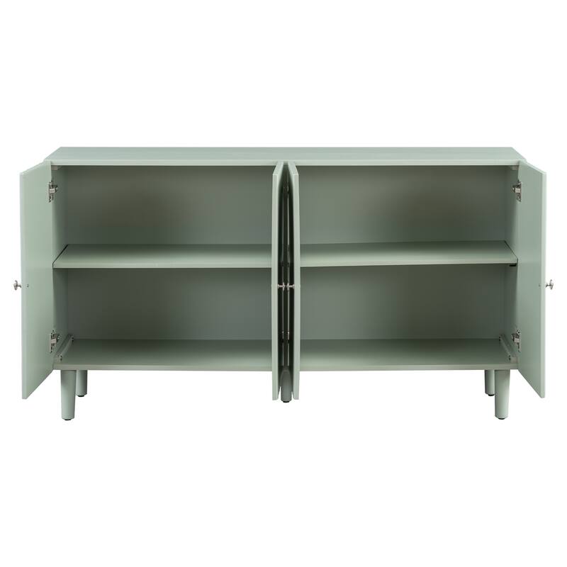 Modern MDF Sideboard with Adjustable Shelves & Sleek Design for Dining Room or Living Room Storage