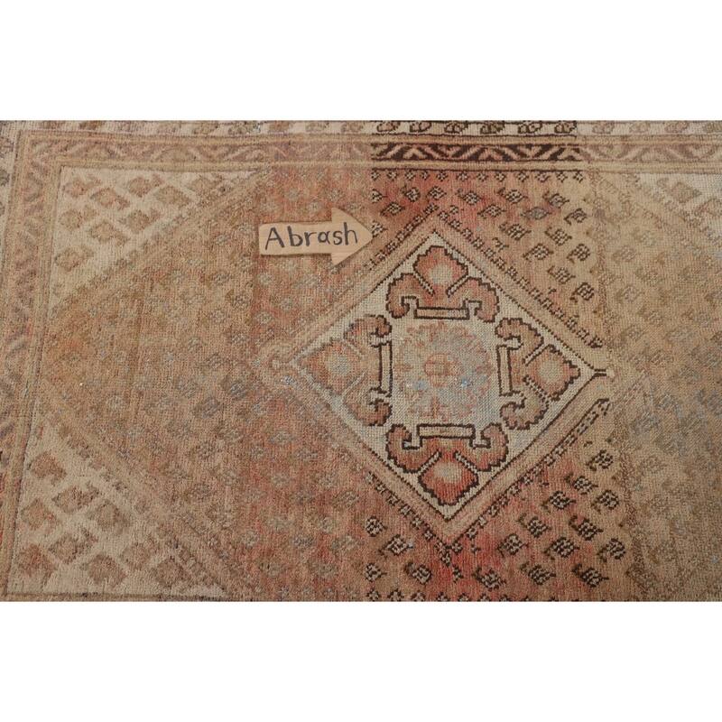 Geometric Botemir Persian Accent Rug Handmade Wool Carpet - 3'4"x 4'10"
